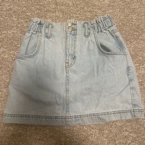 Topshop denim paperbag skirt